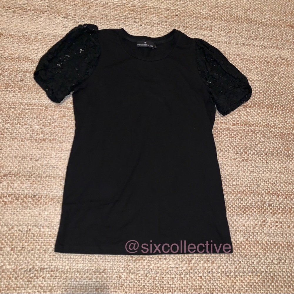 Tuckernuck Pomander Place Black Lace Vesty Top